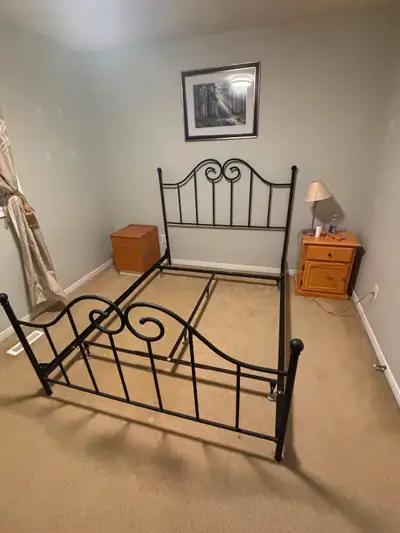 Queen metal bed frame, View more