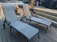 Two "Reclining" Patio Loungers on Wheels- each $275!!