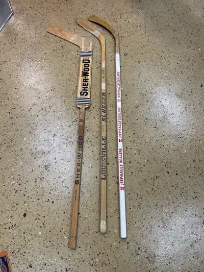 vintage hockey sticks, View more