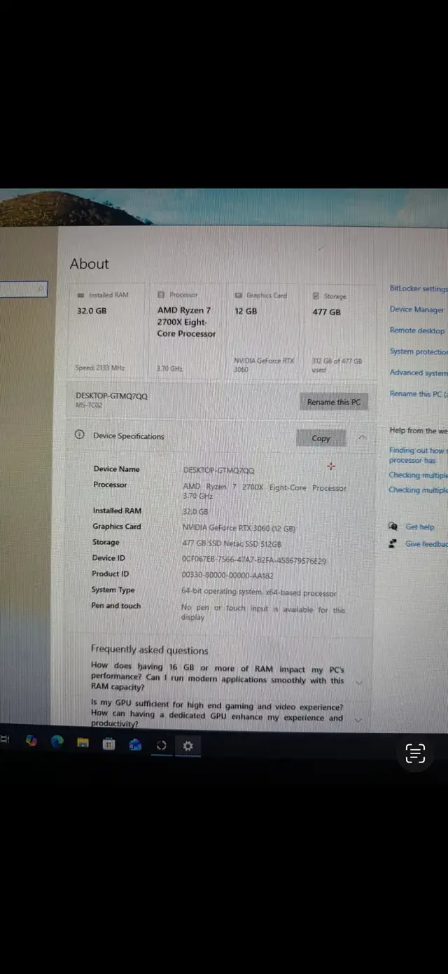 Gaming PC - Ryzen 7 2700X + RTX 3060 12GB + 32GB RAM in Desktop Computers in Mississauga / Peel Region - Image 5