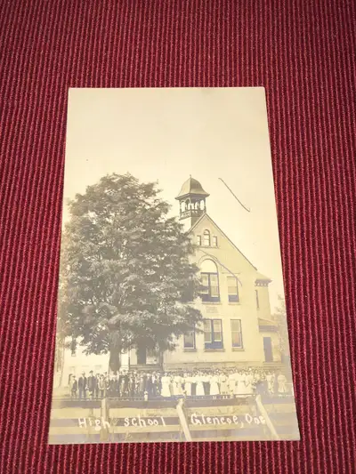 POSTCARD ~GLENCOE HIGH SCHOOL REAL PICTURE, View more