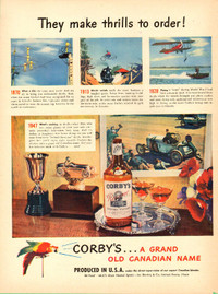 1947 full-page vintage magazine ad for Corby’s Whiskey