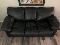 Leather couch & chair