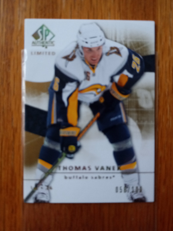 2008-09 SP Authentic Limited /100 Thomas Vanek #8 sabres in Arts & Collectibles in St. Catharines - Image 2
