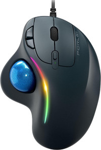 Trackball Mouse, Wired, Ergonomic, RGB