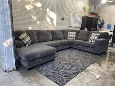 FREE DELIVERY Large Grey Sectional , View more
