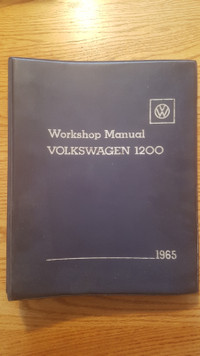VW bug original shop manual from 1965, good condition