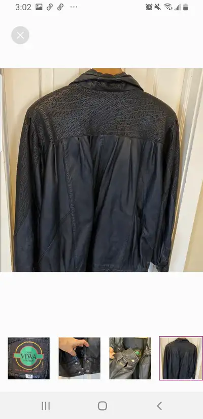 Vintage 80s Leather coat., View more