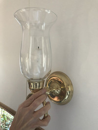 Brass candle holder sconce 