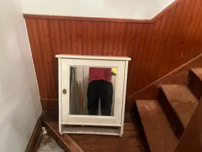 Solid wood with beveled mirror