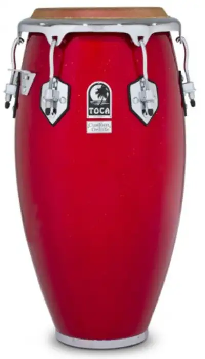 Red Toca Custom Deluxe fibreglass quinto 11" conga drum. Music., View more