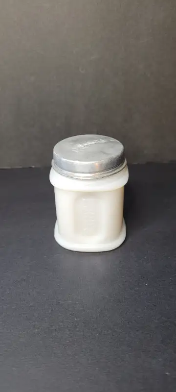 Vintage Pond's Cold Cream Milk Glass Jar w/ Metal Lid, View more
