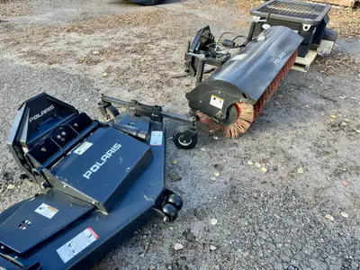 Polaris Brutus HD PTO Attachments — Spreader, Angle Broom & 66″ Mower Deck Selling three lightly use...