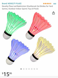 4 LED badminton birdies 
