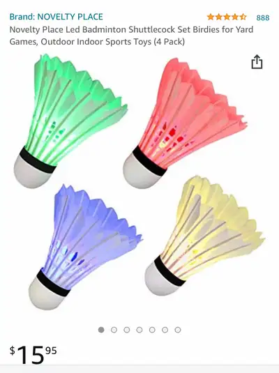 4 LED badminton birdies , View more