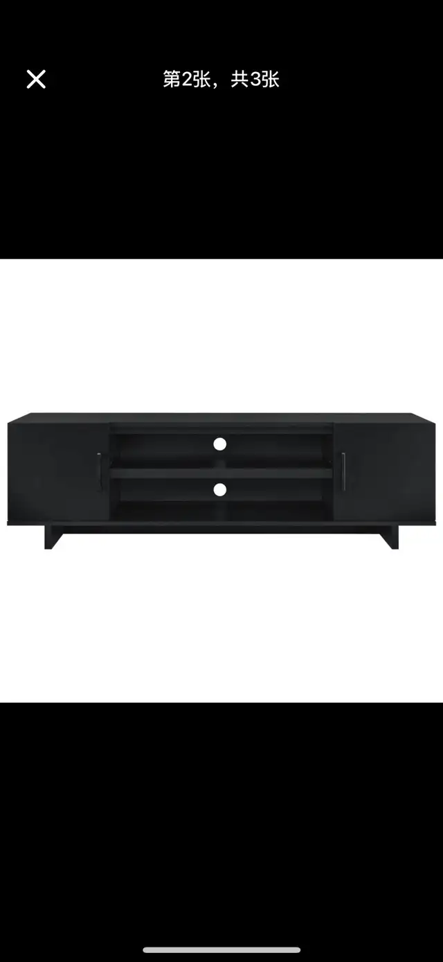 new  Home Southlander TV Stand for TVs up to 65" in Black Oak in TV Tables & Entertainment Units in City of Toronto - Image 3