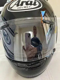 Arai motorcycle helmet.