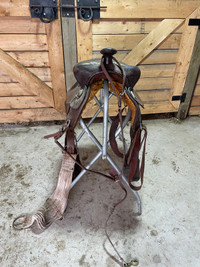 15” western rawhide saddle