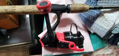 New Abu Garcia Max 30 spinning reel with Zebco Horizon rod, View more