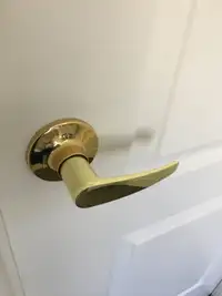 Door Levers sets in Polished Brass for Interior Doors
