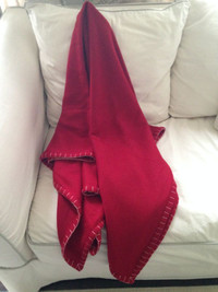 RED COZY THROW BLANKET HOME STUDIO BRAND FROM THE BAY