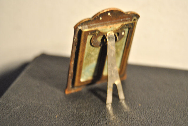 Antique Brass and Enamel Miniature Photo Frame in Arts & Collectibles in Vancouver - Image 3