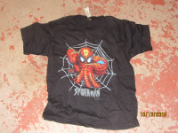 Black Spiderman kids T-shirt size small. BRAND NEW