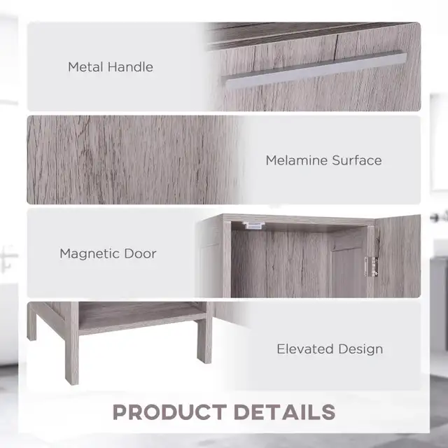 Wood grain 68" Storage Cabinet Organizer Tall Tower  in Bookcases & Shelving Units in Markham / York Region - Image 9