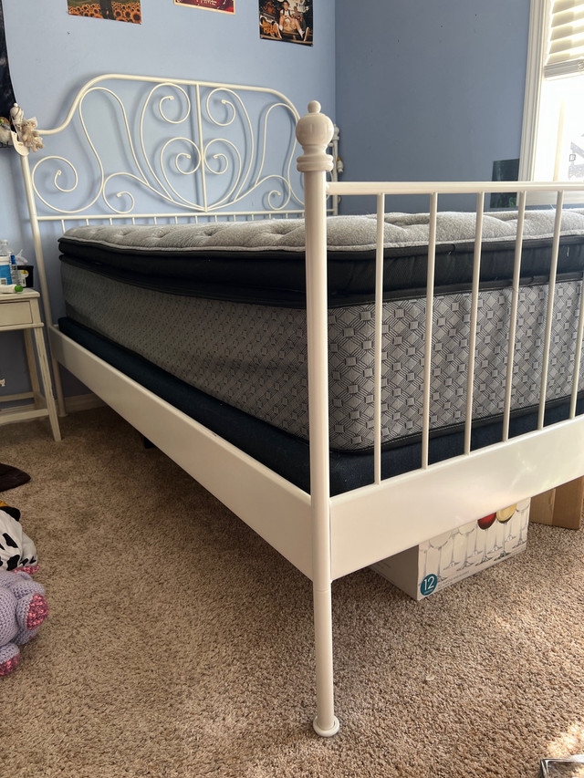 IKEA metal bedframe, Queen in Beds & Mattresses in Calgary - Image 4