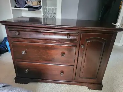 Dresser solid wood, some light scratches on surface , View more
