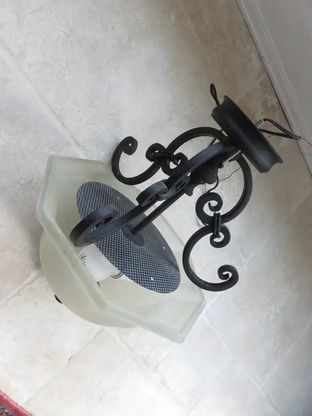 NEWGlass/Wrought Iron Semi Flush Mount Chandelier Lighting in Indoor Lighting & Fans in Markham / York Region - Image 4