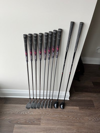 Titleist AP3 irons 6-9, 4 Vokey wedges and Taylor Made rescue cl