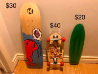 3x skateboard deck in almost perfect condition.