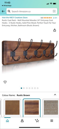 New in box wall mounted coat rack 