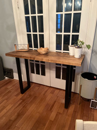 Wormy Maple Console Table