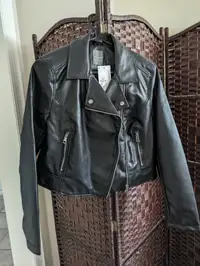 NEW Primark Ladies Black biker spring fall jacket Size 8 Medium