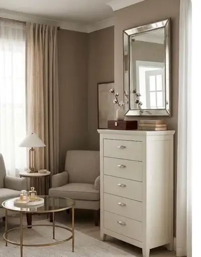 Hardwood Skinny Lingerie Dresser Chateau & Silver, View more