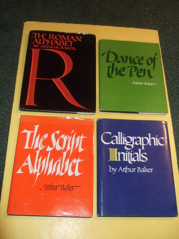 4 volumes Calligraphy / Calligraphic Fonts and Lettering Styles in Non-fiction in Oakville / Halton Region