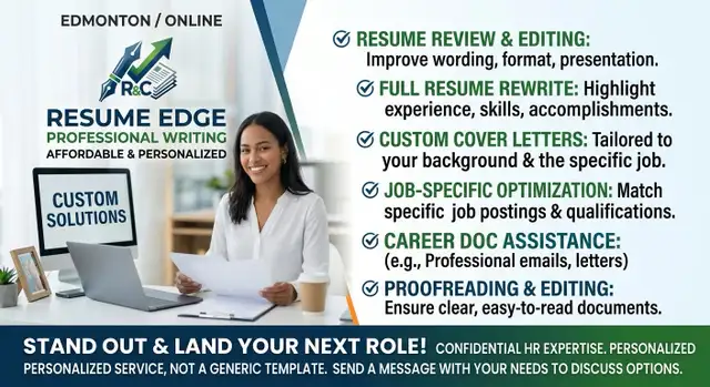 Affordable Resume & Cover Letter Services – Edmonton / Online
