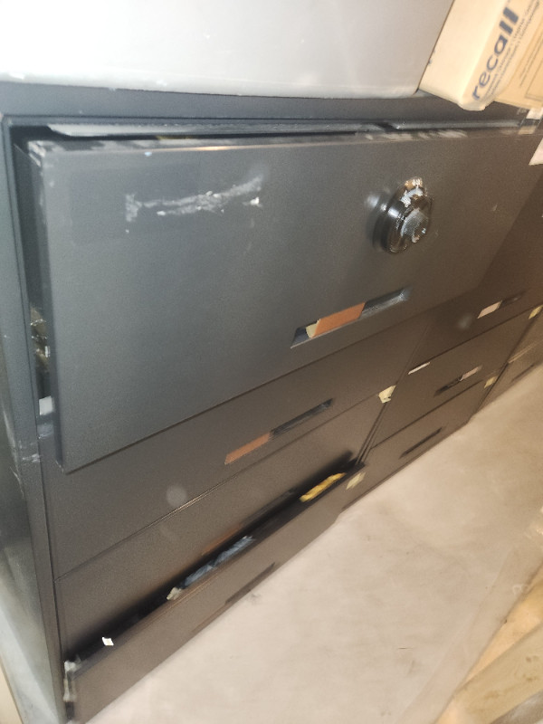 metal 4 doors cabinet with safe in Storage & Organization in Ottawa - Image 2