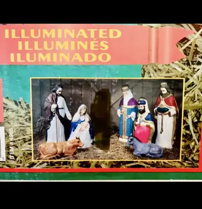 Lot of 7 Vintage TPI 1996/1997 Christmas Nativity Blow Mold Set, View more