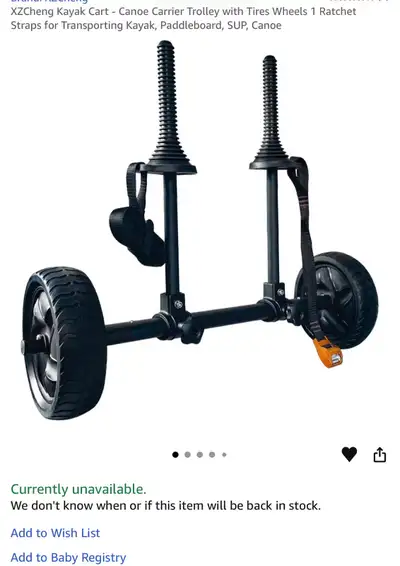 Kayak cart 220lbs limit NEW. New in box. For kayaks with scupper holes. Please see photos for detail...