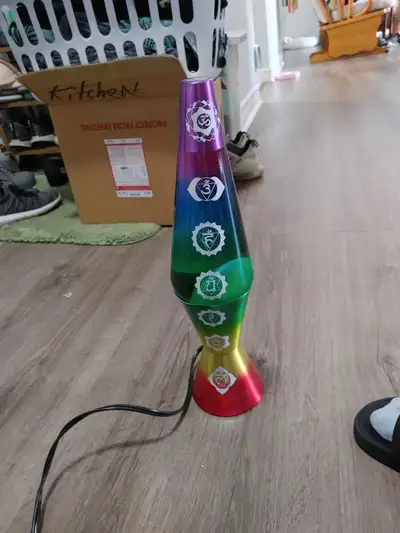 Chakra lava lamp ,only used a short time ,still have the box ,make a great gift
