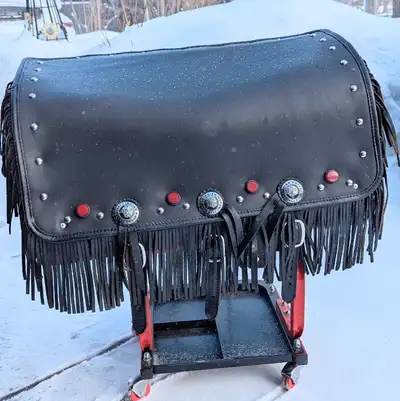 I will not respond to "is this available". Custom made, real and thick leather. Has Indian conchos a...