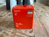Sony 28mm FE F2 E-Mount Camera Lens