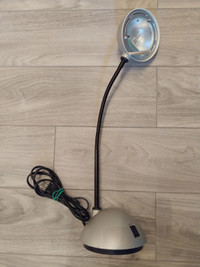 SILVER DESK LAMP 20 INCH HEIGHT
