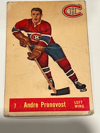 ANDRE PRONOVOST 1957-58 PARKHURST MONTREAL CANADIENS #7.