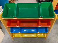 Children's 12-Bin, 4-Colour Storage Racks