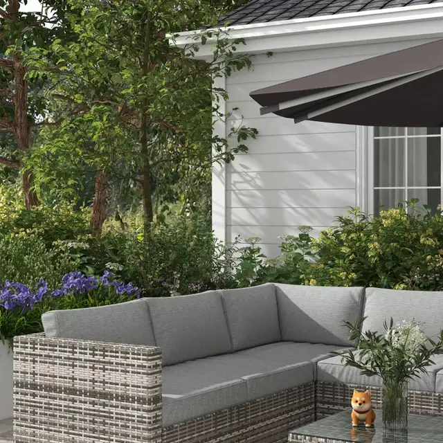  4pc Rattan Wicker Outdoor Conversation Furniture Set w/ C in Couches & Futons in Markham / York Region - Image 10
