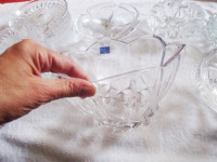 Large Crystal Glass Fruit Bowl - NEW